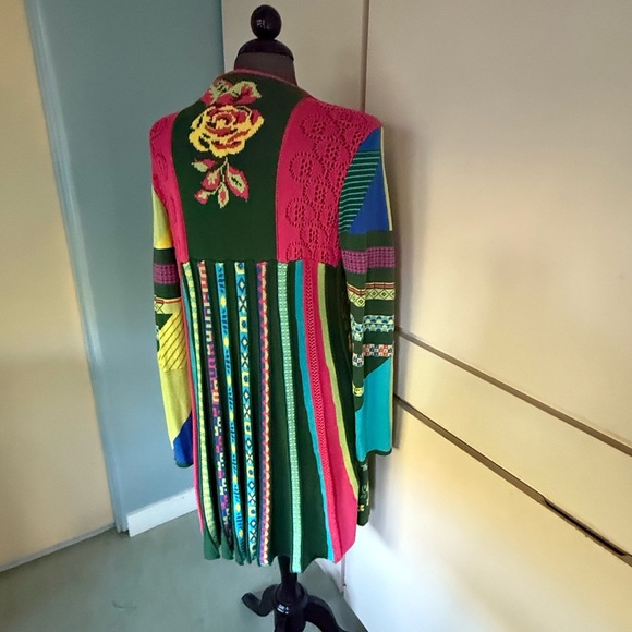 Colorful Cotton Long Sleeve Cardigan by IVKO - Picture 2 of 7